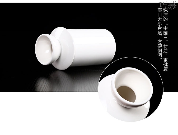 Qiao mu ceramic Chinese half jins of warm wine liquor cup hot hip home cooking wine warm hip flask temperature wine pot hot wine