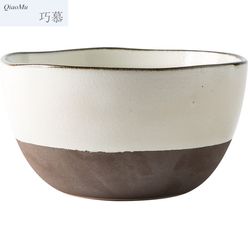 Qiam qiao mu Japanese household ceramics rainbow such use large bowl of soup bowl of salad bowl move jobs creative students