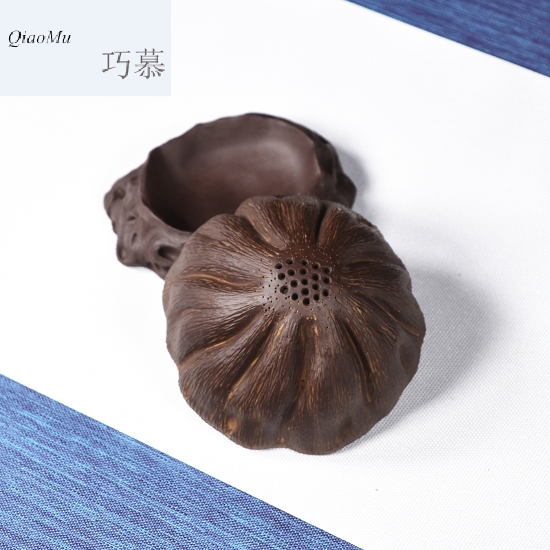 Qiao mu QD boutique yixing purple sand) manual lotus tea strainer filter kung fu tea tea set