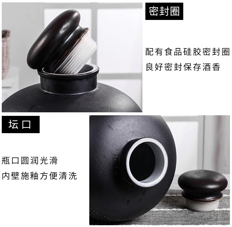 Qiao mu jingdezhen ceramic jars 10 jins sealed 50 kg 20 jins it household 100 jins jar jar of wine bottles