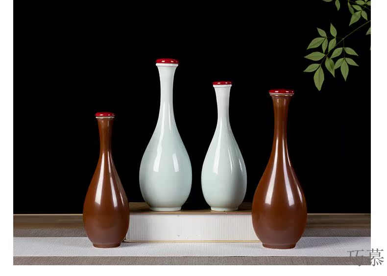 Qiao mu jingdezhen ceramic bottles household archaize net bottles of goddess of mercy bottle bottle wine bottle bag in the mail