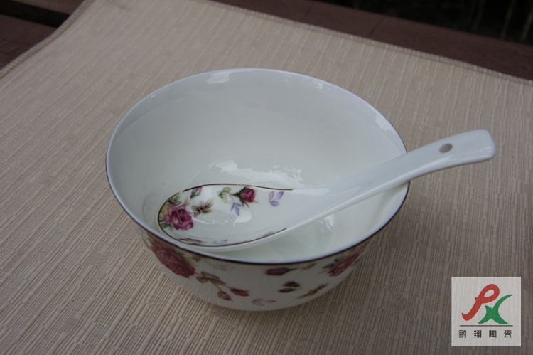 Qiao mu tangshan ipads porcelain two - tonne up phnom penh small spoon, pony 's small spoon, European rural wind dessert spoons