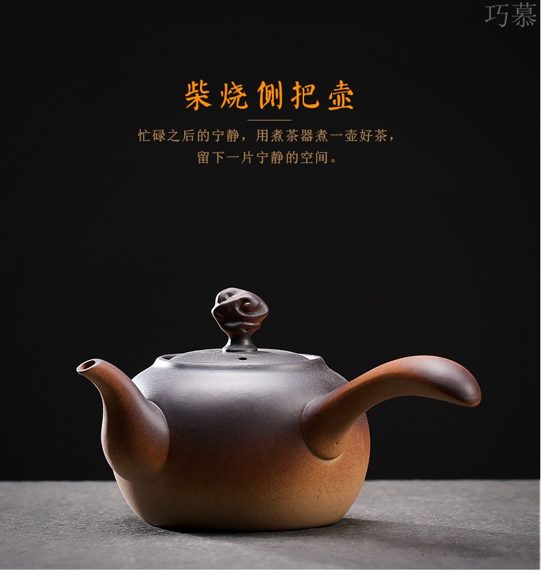 Qiao mu coarse pottery clay POTS electric heating the boiling kettle ceramic POTS of tea, the electric TaoLu alcohol heating the pot of girder pot pot side