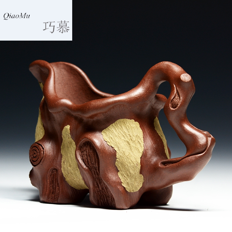 Qiao mu more reasonable QD yixing purple sand cup stump its heat - resistant kung fu tea tea and a cup of tea is tea