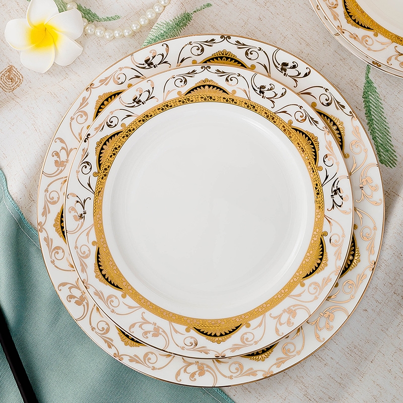 Qiao mu jingdezhen ceramics tableware suit dishes suit household ipads bowls to eat to use microwave dishes