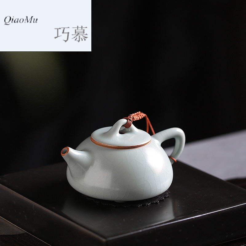 Longed for up opportunely stone gourd ladle pot of jingdezhen kung fu tea set single pot catch a pot of little teapot ceramic S24001 side handle