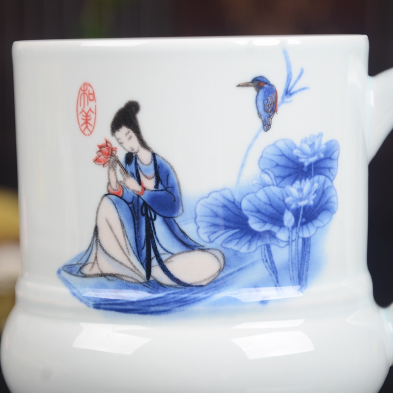 Qiao mu tao ceramic ipads China cups water bottle with filter cups with cover working meeting of leisure CPU