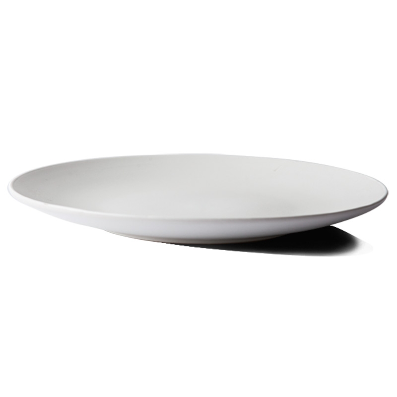 Qiao mu DY circular pasta dish the creative steak plate ceramic tableware dumb white flat dish plate snack plate