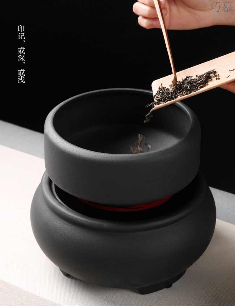 Qiao mu lava rock - cook kung fu tea machine electricity TaoLu household black tea pu - erh tea temperature curing pot bowl suit