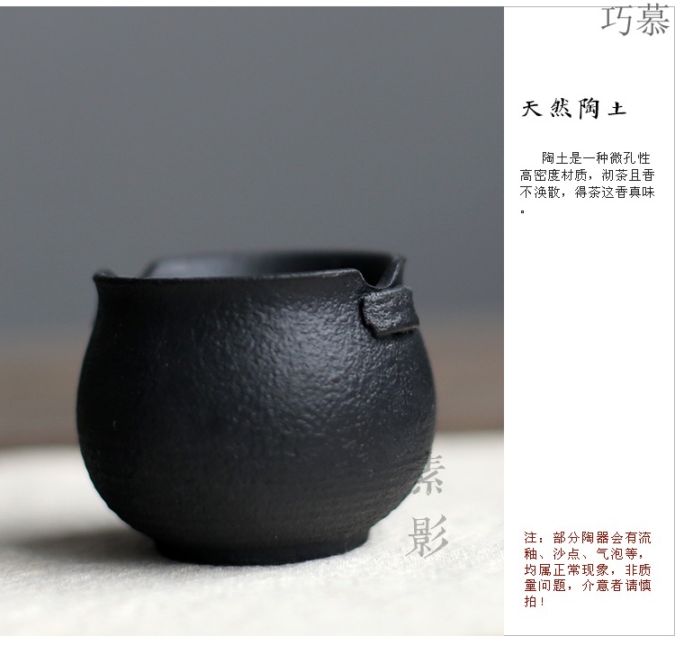 Black pottery filter ceramic) kung fu qiao mu Black zen tea filters