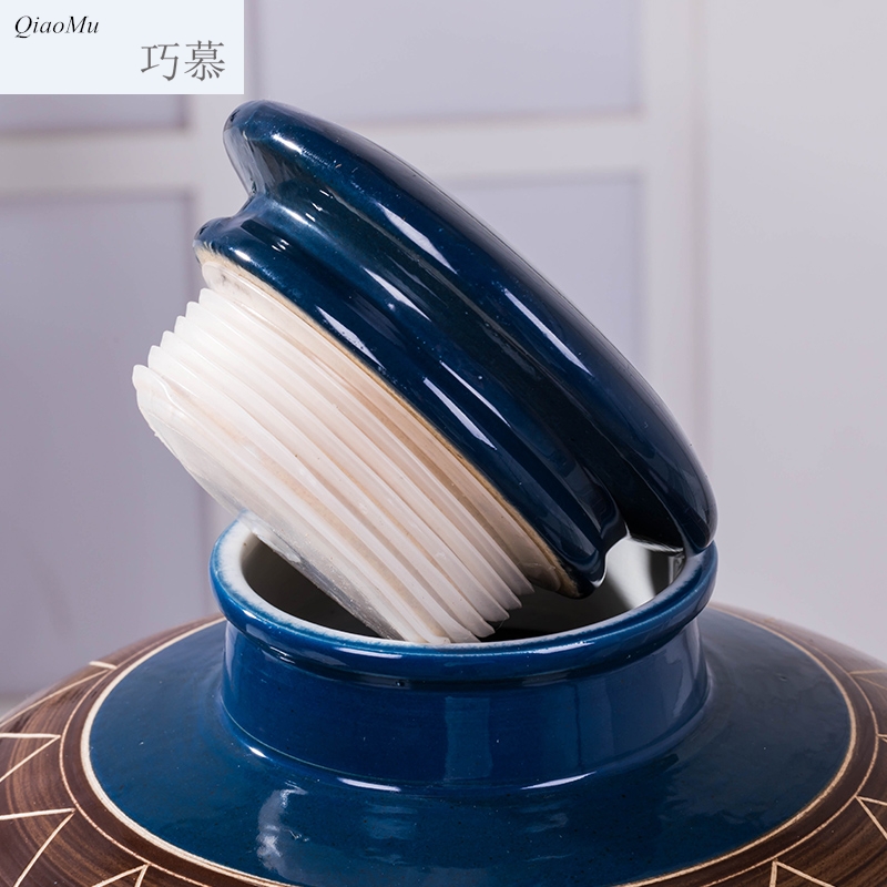 Qiao mu ceramic jar household mercifully bottle wine 10 jins 20 jins 30 jins 50 kg jar of wine furnishing articles seal