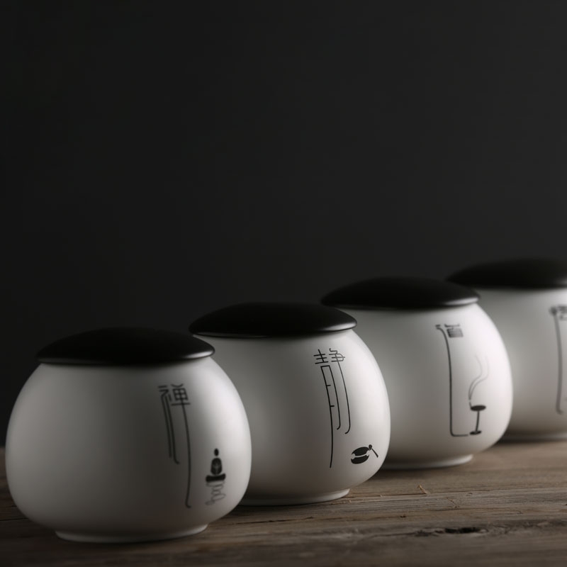 Qiao mu kung fu tea pot ceramic seal storage tanks pu 'er tea, green tea POTS of tea packaging