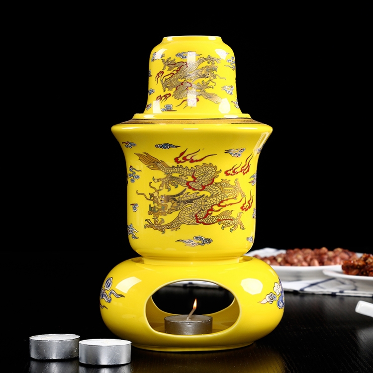 Qiao mu temperature ceramic wine based heating cooking wine wine pot hot hot wine pot rice wine liquor cup warm hip flask