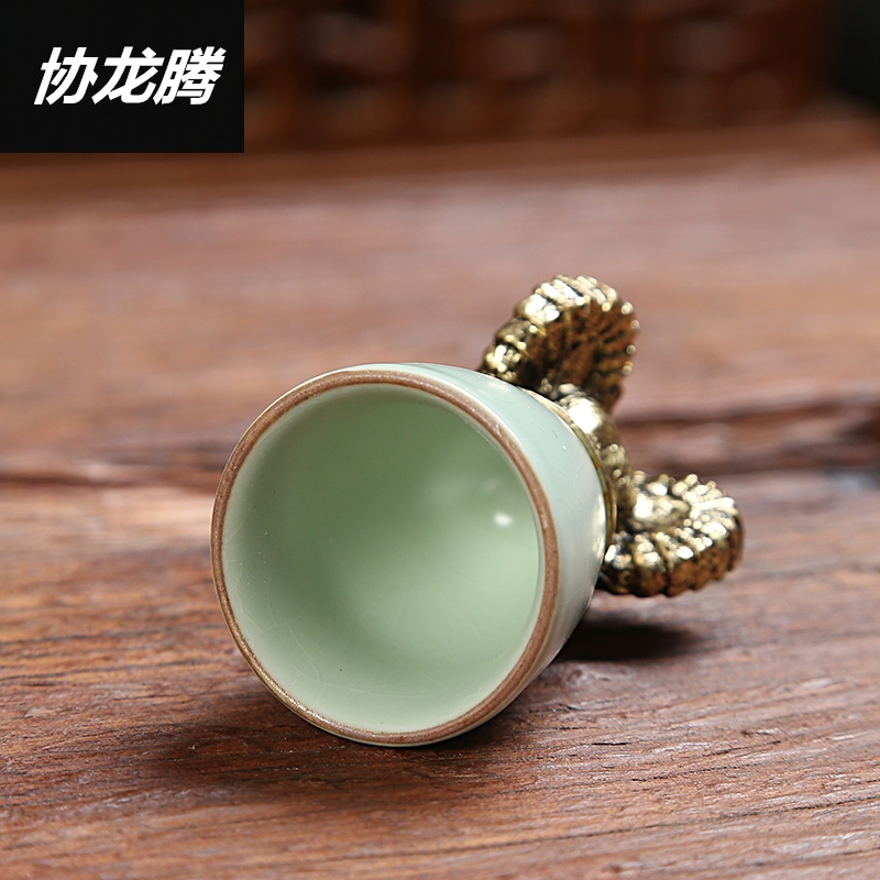 Qiao mu Chinese zodiac animal heads ceramic glass cup your up ceramic suit liquor liquor cup wine