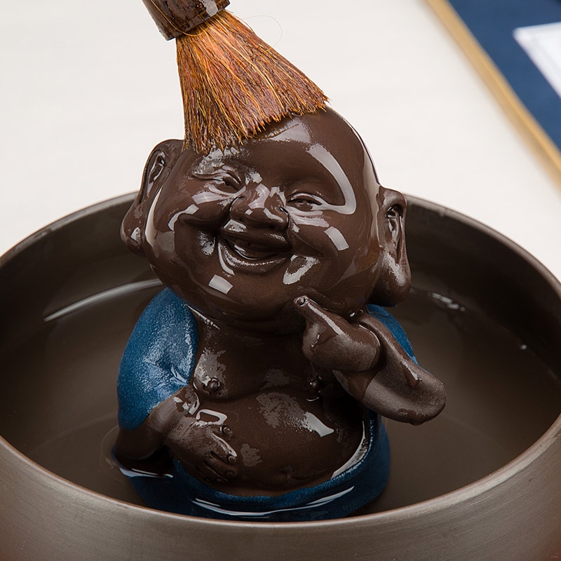 Qiao mu hip-hop Buddha tea spoil the young monk coloured pet pet purple sand tea tea tea set accessories 2047 - CLDE