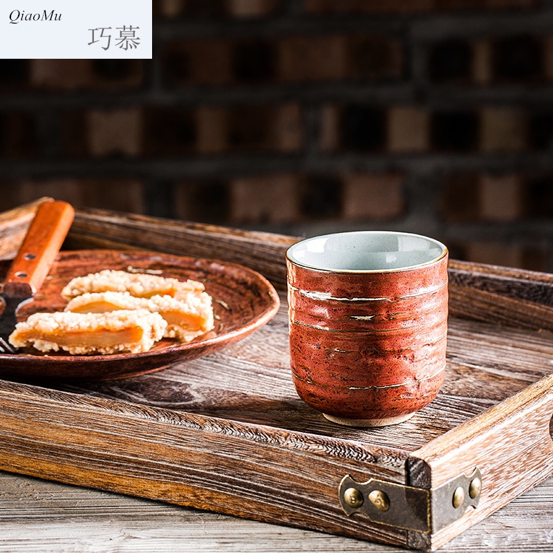 Qiam qiao longed for creative household without the glass move contracted Japanese ancient ceramic cup cup of soup