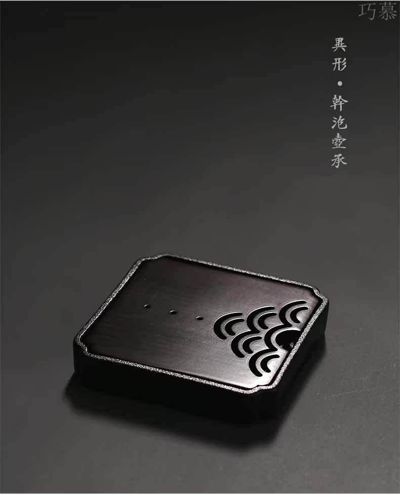 Qiao mu bamboo dry mercifully pot bearing coarse pottery small square pot doesn good pot of tea tray was mini storage bearing restoring ancient ways