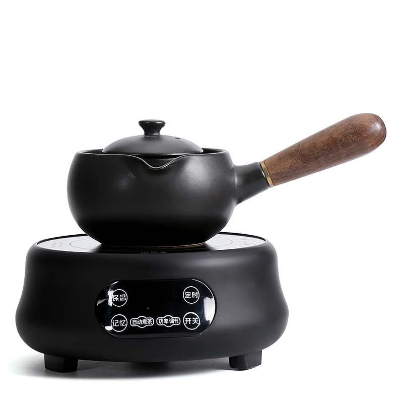 Qiao mu lateral cook cook Japanese ceramic teapot tea teapot flower pot black household electric TaoLu restoring ancient ways the teapot
