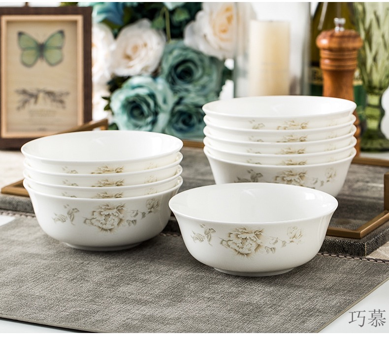 Qiao mu ipads porcelain of jingdezhen ceramics cutlery set to use 6 inch mercifully rainbow such use large rice bowls porringer originality