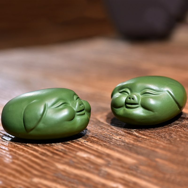 Qiao mu JS yixing purple sand tea pet manually chlorite happy blessing pig pig tea play its furnishing articles in essence