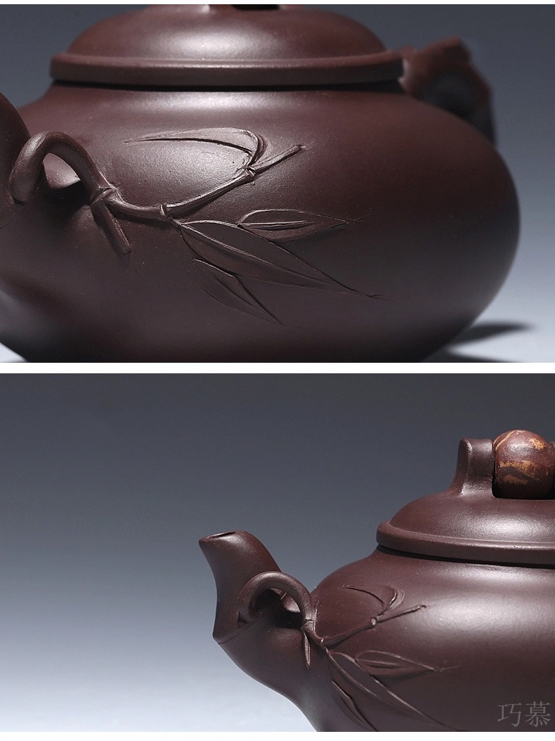 Qiao mu YH yixing undressed ore ceramic tea pot - method of pure checking make good old purple clay sifang fortunes