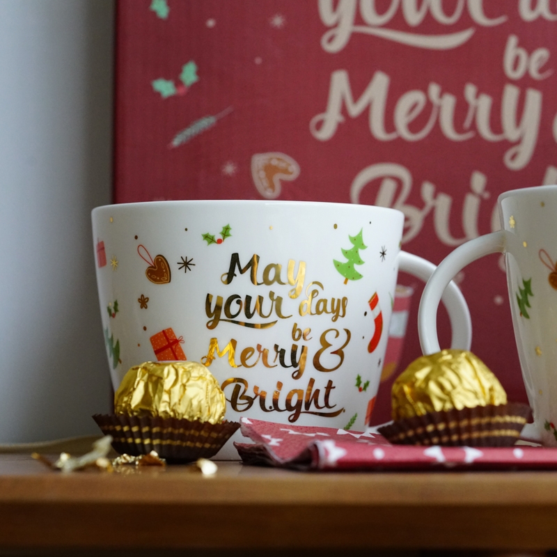 Qiao mu LH Christmas mugs ceramic ipads China large capacity present for girls creative breakfast cereal cup