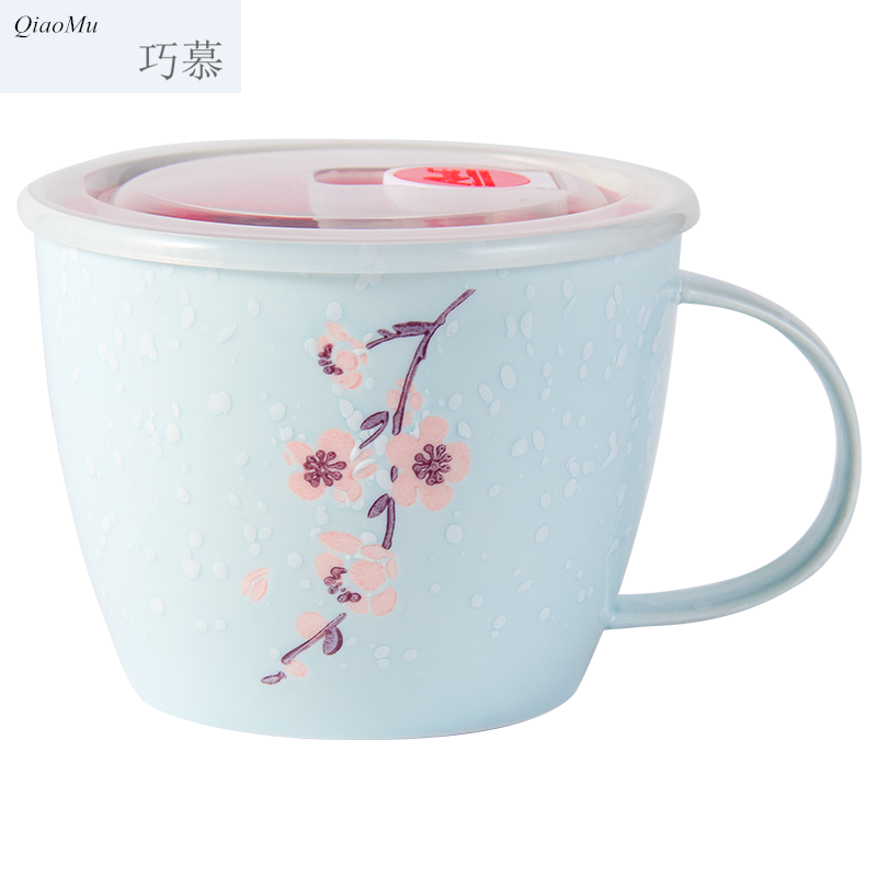 For large capacity mark opportunely ceramic cup with cover contracted creative breakfast cup of household water cup coffee lovers