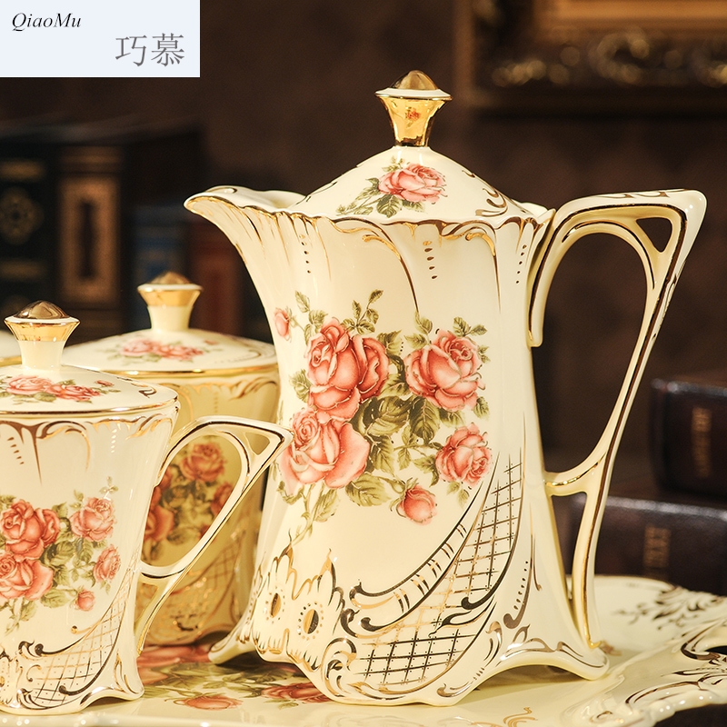 Qiao mu suit household European ceramic cup tea teapot cup cold water cup cold water pot sitting room