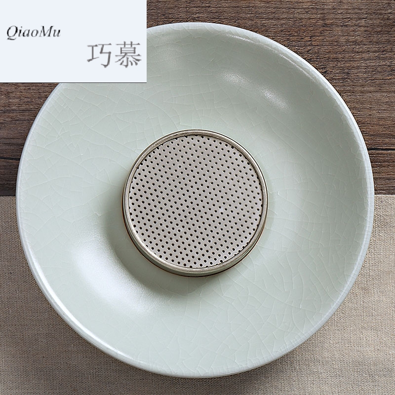 Qiao mu Taiwan FengZi your up dry water table circular bearing kung fu tea set of the dry tea pot dish checking ceramic dry