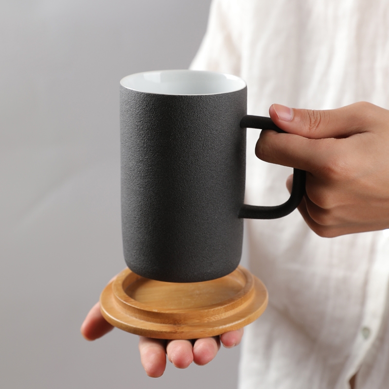 Qiao mu mugs ceramic household with cover filter cup mat cup cup tea cup custom office
