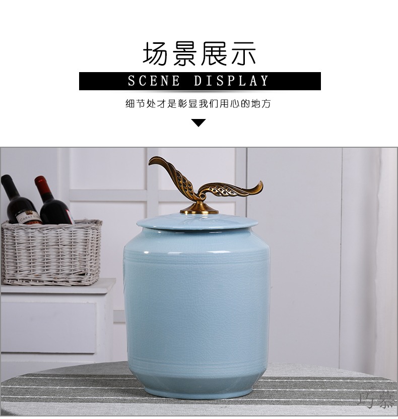 Longed for jingdezhen ceramic with cover Kim 'moom' means' home opportunely ricer box sealed barrel storage tank caddy fixings cylinder jars cylinder