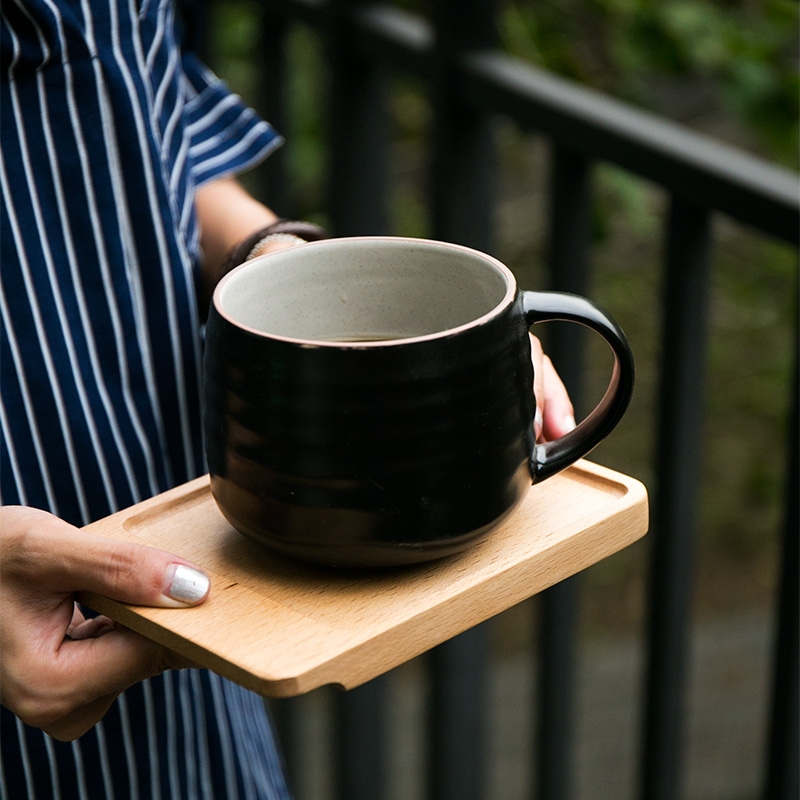 Qiao mu DY creative move cups of coffee mugs ceramic cup cup ceramic high - capacity, lovely glass cup