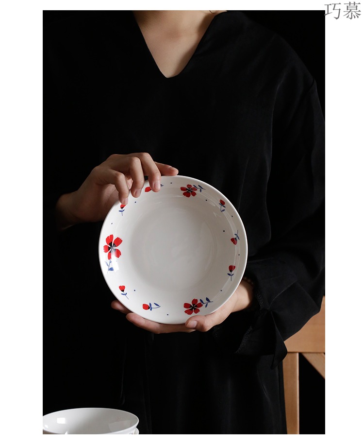 Longed for LH household ipads China small red fish spoon plate combination dishes suit taste soup bowl dish dish FanPan tableware