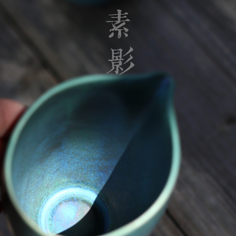 Qiao mu creative oblique expressions using black ceramic up fair keller of tea sea zen points is the home of kung fu tea tea utensils