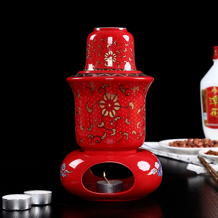 Qiao mu temperature ceramic wine based heating cooking wine wine pot hot hot wine pot rice wine liquor cup warm hip flask