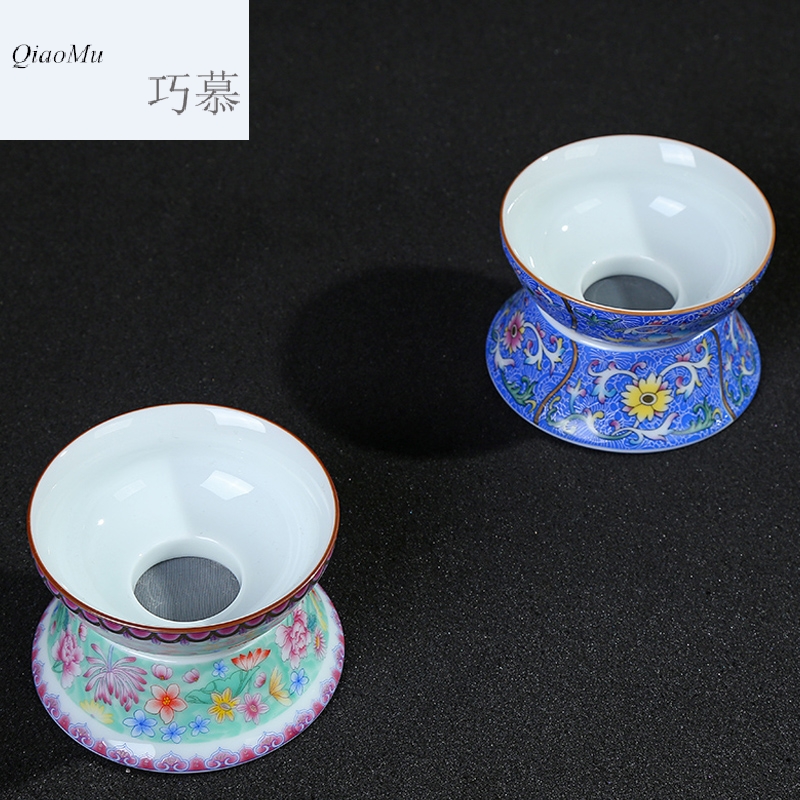 Qiao mu tea accessories make tea tea creative jingdezhen ceramic filter) tea filters filter