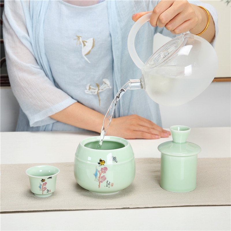 Qiao mu ceramic wine temperature hot hip heating cooking wine wine wine warm points of household of Chinese style and jin wine suits for
