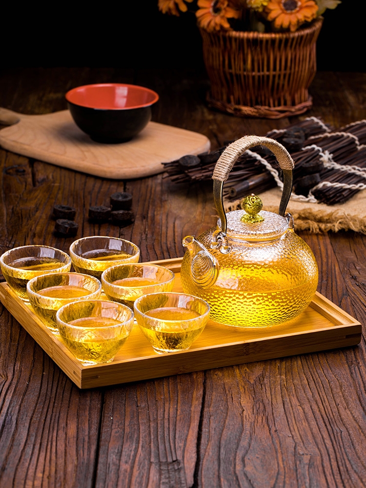 Qiao mu glass teapot high temperature resistant filter teapot hot tea set home burn electric TaoLu boiled tea kettle