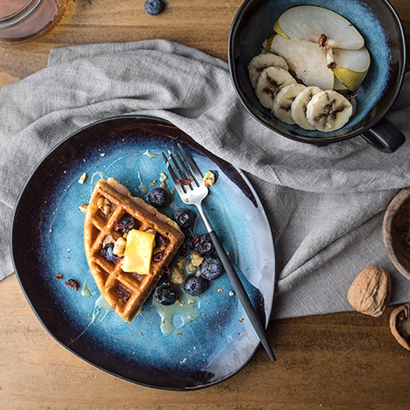 Qiao mu DY European - style irregular snack plate special - shaped plate ceramic plate tray is creative dishes home plate