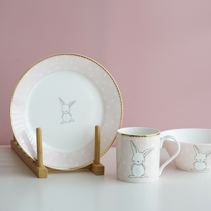 Qiao mu LH household a person eat dinner plate ceramic tableware dishes suit single keller Nordic creative home