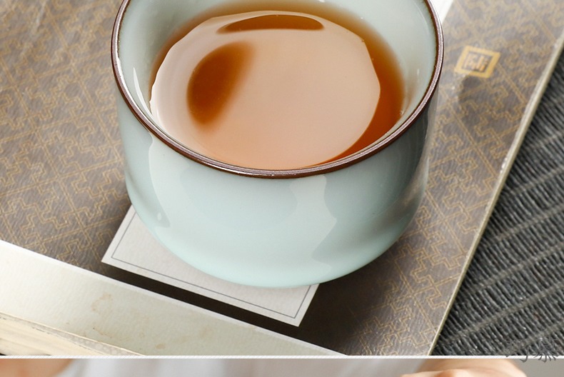 Qiao mu sample tea cup of jingdezhen ceramic cups kung fu tea set up glaze individual single cup pressure S44054 feel