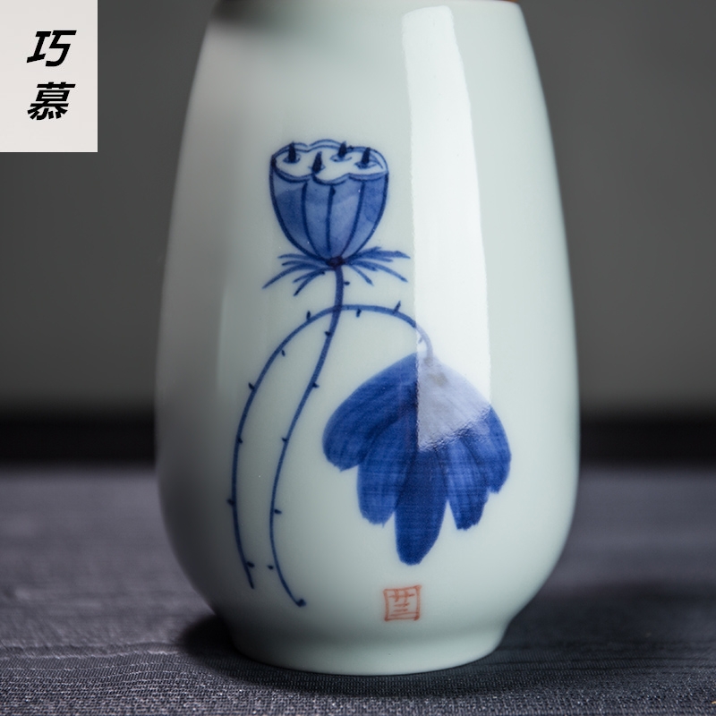 Qiao mu celadon six gentleman 's suit kung fu tea tea set decoration accessories bamboo ChaGa ChaZhen tea spoon