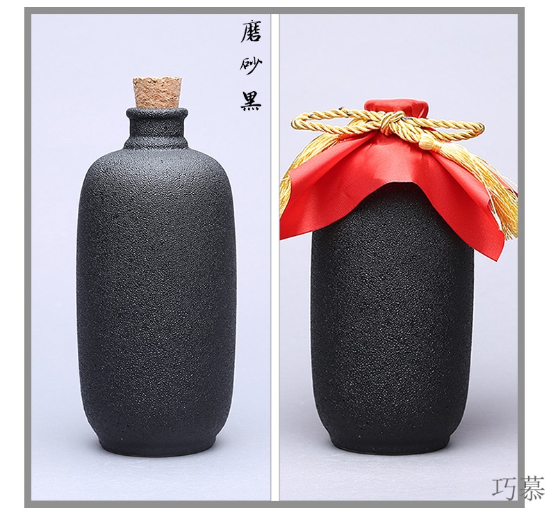 Qiao mu bottle combination packages mail ceramic bottle wine wine wine jars decorated vase furnishing articles points home