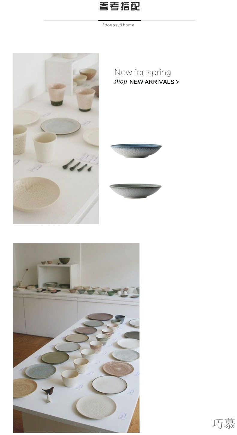 Qiao mu ou expressions using thread shallow bowl of fruit salad bowl ceramic bowl with large round dish bowl such as always