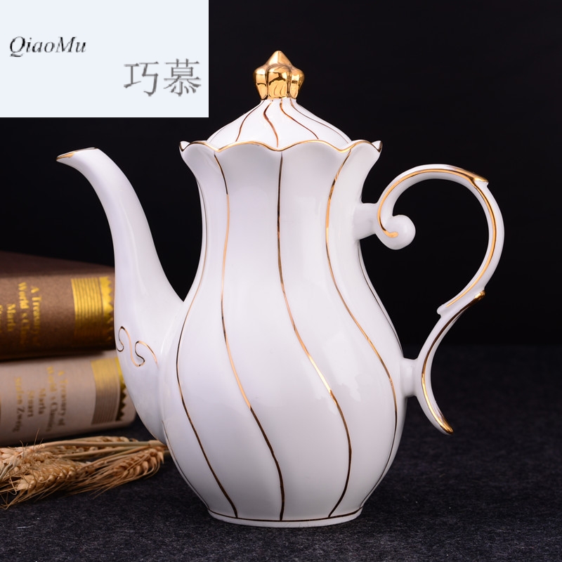 Qiao mu high - grade ipads China water craft paint afternoon tea tea set of suit the set of Europe type cold water kettle biennial reel