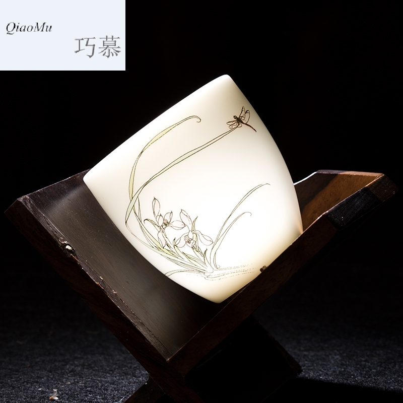 Qiao mu CMJ kaolin jade jingdezhen porcelain personal single cup white porcelain sample tea cup tea master, ceramic cups