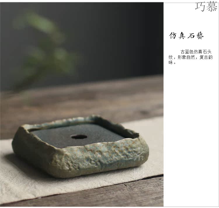 Qiao mu square Japanese ancient tea pot and ceramic pot bearing supporting nakedness coarse pottery kung fu tea set small dry terms