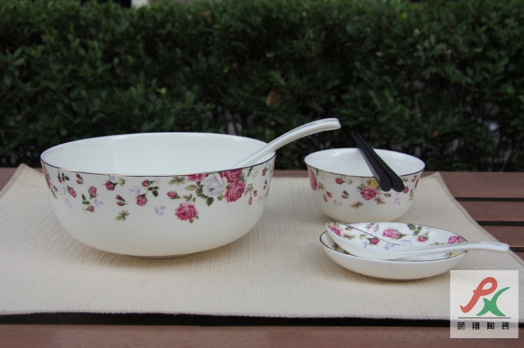 Qiao mu tangshan ipads porcelain two - tonne up phnom penh 7 inch rainbow such use Korean Japanese rainbow such as bowl wonton soup bowl bowl dish bowl meal
