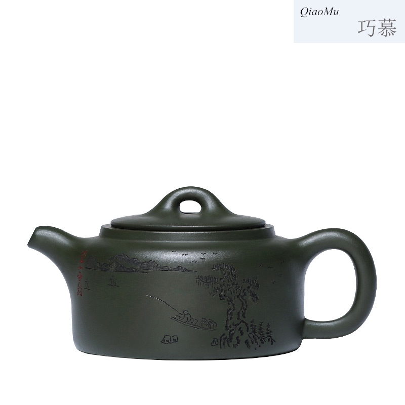 Qiao mu, yixing it pure manual teapot tea undressed ore draw gift well bar pot of chlorite