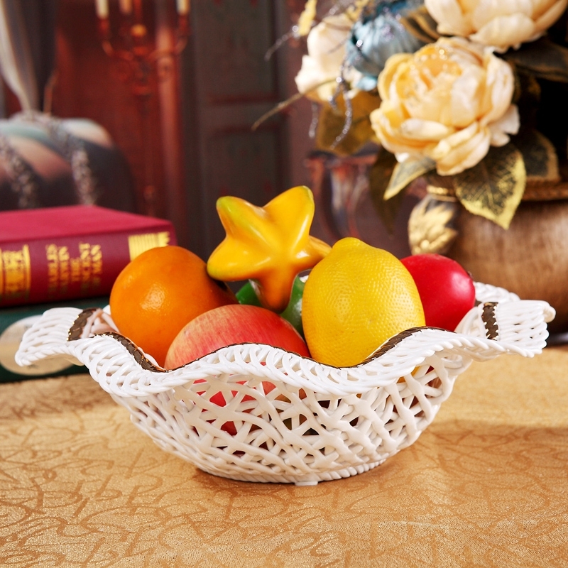 Qiao mu ou compote ceramic fruit bowl sitting room modern creative palace restoring ancient ways of fruit bowl of dried fruit tray